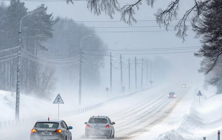 Казанские водители застряли в снежной буре на трассе между Саратовом и Сызранью