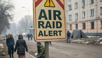 Воздушная тревога в восьми регионах Украины 24 ноября усилила напряжённость в стране