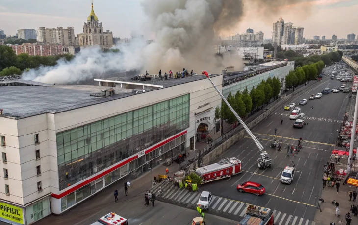 Эвакуация 600 человек из ТЦ &laquo;Океания&raquo; в Москве из-за пожара в ресторане