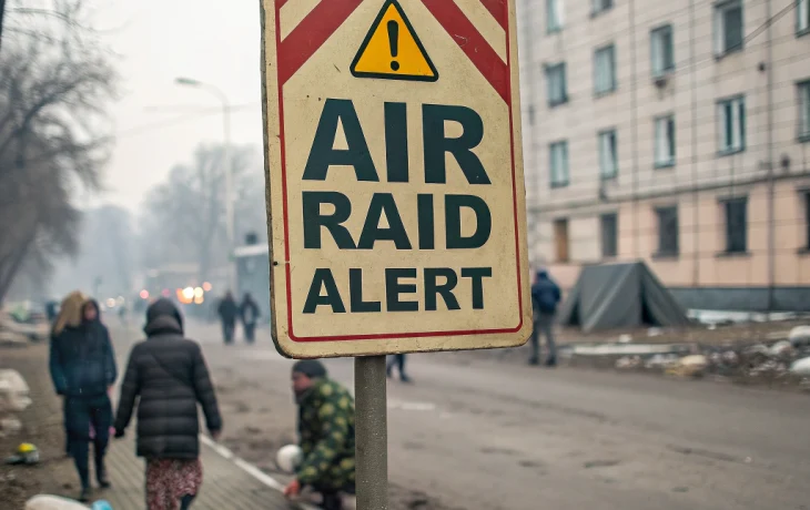 Воздушная тревога в восьми регионах Украины 24 ноября усилила напряжённость в стране